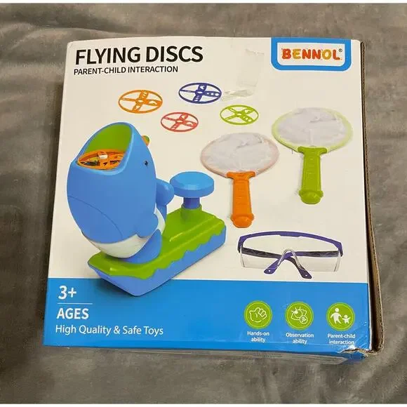 NWB Bennol Outdoor Indoor Game Toys for Kids Ages 3-8, Flying Disc Launcher - Picture 2 of 3